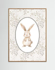 Neutral Bunny Wall Art | Children's Room & Nursery Decor Oak Nature