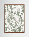 Botanical Green Leaves Art | Nursery & Kids Room Wall Art Oak Dark