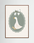 Goose Illustration | Children's Room Decor Oak Dark