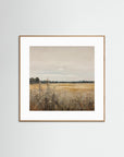 Neutral Field Landscape Art Print Oak Nature White