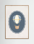Blue Balloon Wall Art Print | Boys Room & Nursery Decor Oak Nature