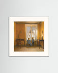 Timeless Childhood Window Scene Artwork 50 x 50 cm 19 x 19″ White Wood Freja