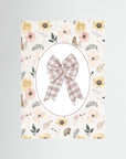 Pink Gingham Bow Wall Art | Girls Bedroom & Nursery Decor No Frame