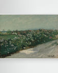 Countryside Road with Flowers | Canvas White