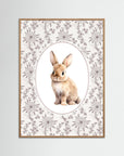 Vintage Style Botanical Bunny Art | Children's Room Decor Oak Nature