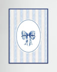 Blue Ribbon Bow Wall Art | Children's Room & Nursery Decor Blue Wood