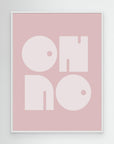 Oh No Pink Whiteratio 3x4 Print By Bohonewart by Emel Tunaboylu White