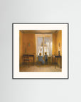 Timeless Childhood Window Scene Artwork 50 x 50 cm 19 x 19″ Black Wood Freja