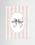 Blush Pink Bow Art Print | Girls Room & Nursery Wall Art No Frame