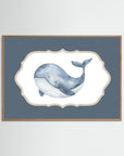 Blue Whale Watercolor Art | Kids Room & Nursery Decor Oak Nature