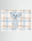 Striped Bow Illustration | Nursery & Girls Room Wall Art No Frame