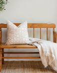 **FLAWED** Luana Floral Block Printed Pillow Cover | Beige/Light Brown