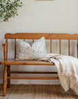 **FLAWED** Chloe Floral Block Printed Pillow Cover | Blue | Lumbar
