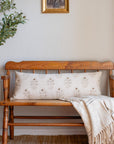 Ella Floral Block Printed Pillow Cover | Lumbar 14'' x 36'' Pillow Cover Only