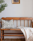 **FLAWED** Jardim Floral Block Printed Pillow Cover | Olive Green | Lumbar
