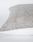 **FLAWED** Dahlia Floral Block Printed Pillow Cover | Greige
