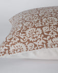 ** ARTISAN VARIATION ** Seville Floral Block Printed Pillow Cover | Terracotta | Lumbar