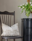 **FLAWED** Pilar Floral Block Printed Pillow Cover | Olive, Light Brown, Tan | Lumbar
