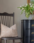 **FLAWED** Seville Floral Block Printed Pillow Cover | Terracotta | Lumbar