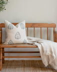 Capri Floral Block Printed Pillow Cover | Blue