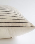 Córdoba Striped Hand Block Printed Pillow Cover | Black