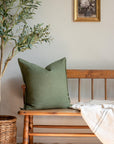 Gávea Solid Color Pillow Cover | Forest Green