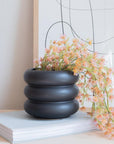 Iggy Rippled Modern Planter | Black
