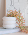 Iggy Rippled Modern Planter | White