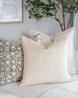 **FLAWED** Jardim Floral Block Printed Pillow Cover | Olive