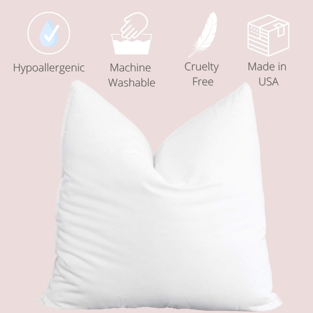 Hypoallergenic Down-Alternative Modern Throw Pillow Insert 18x12