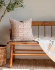 Seville Floral Block Printed Pillow Cover | Terracotta