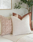 Seville Floral Block Printed Pillow Cover | Terracotta