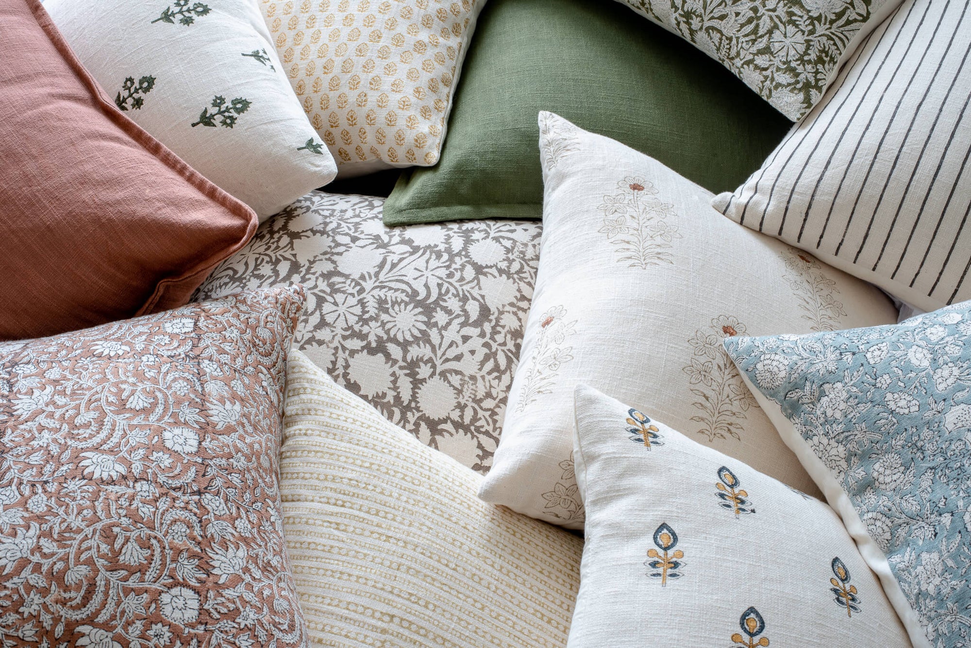 Indian Block Printed Pillow Covers