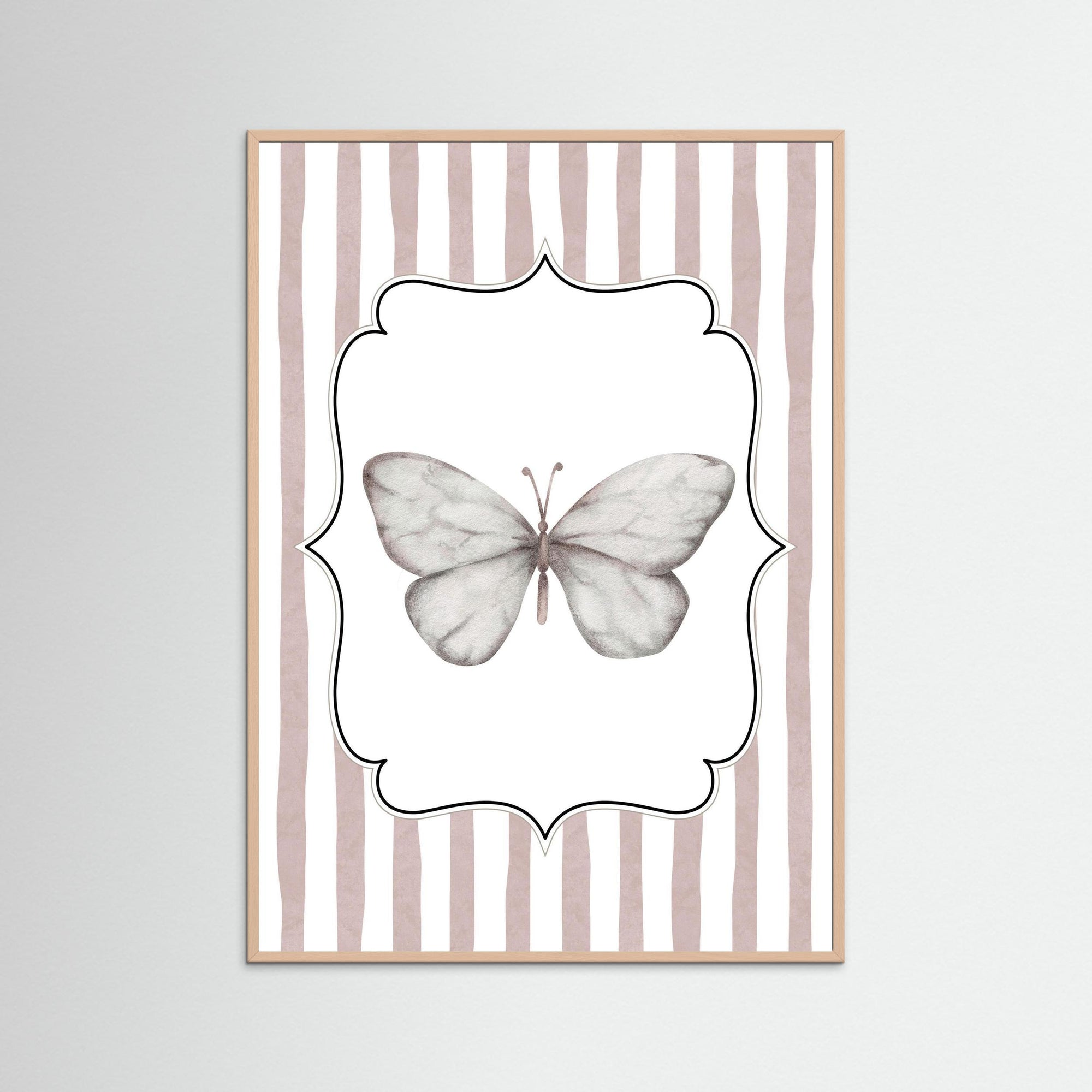 Butterfly Art Print | Children's Room &amp; Nursery Wall Art Rose Wood