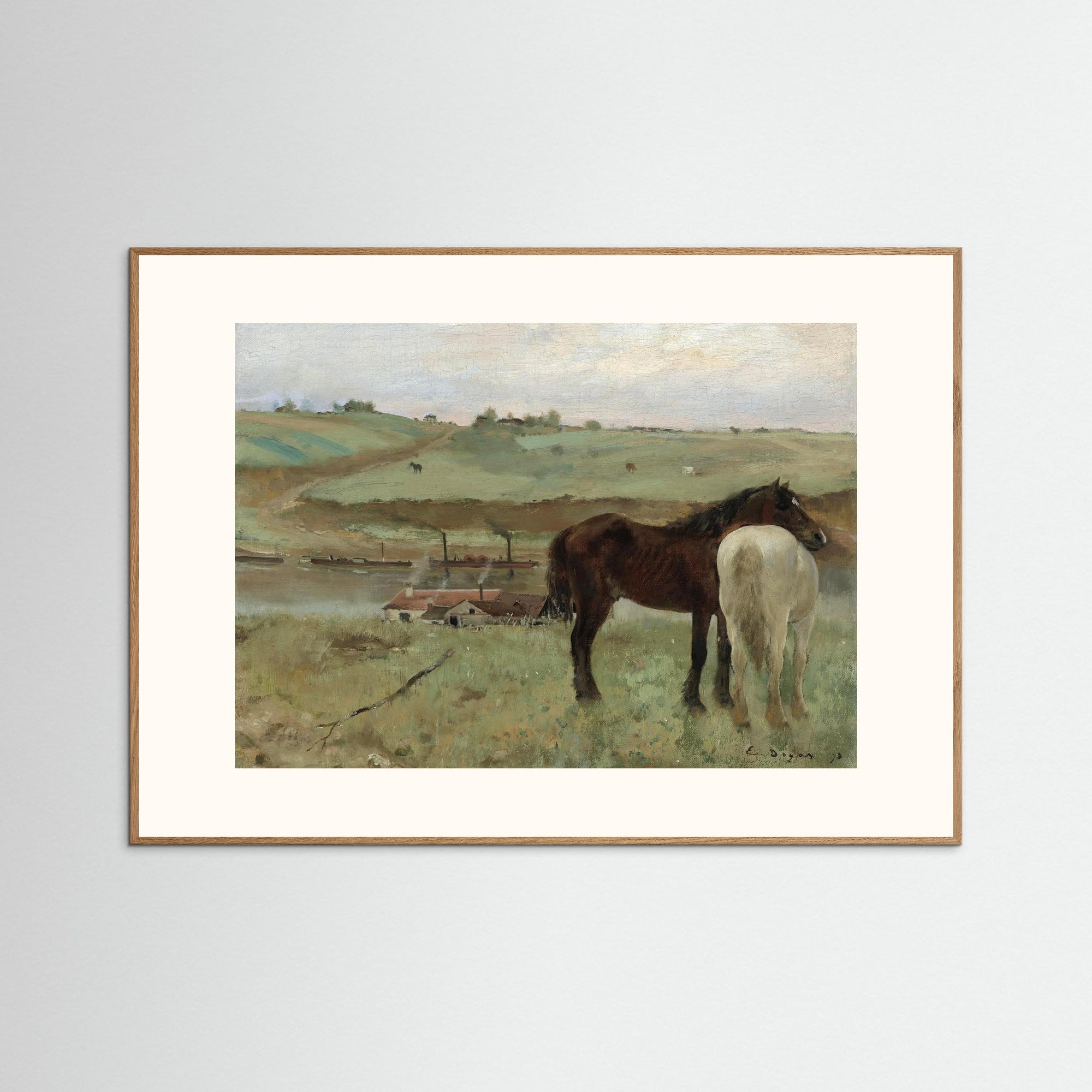 Timeless Equestrian Landscape Fine Art Print Oak Nature Freja