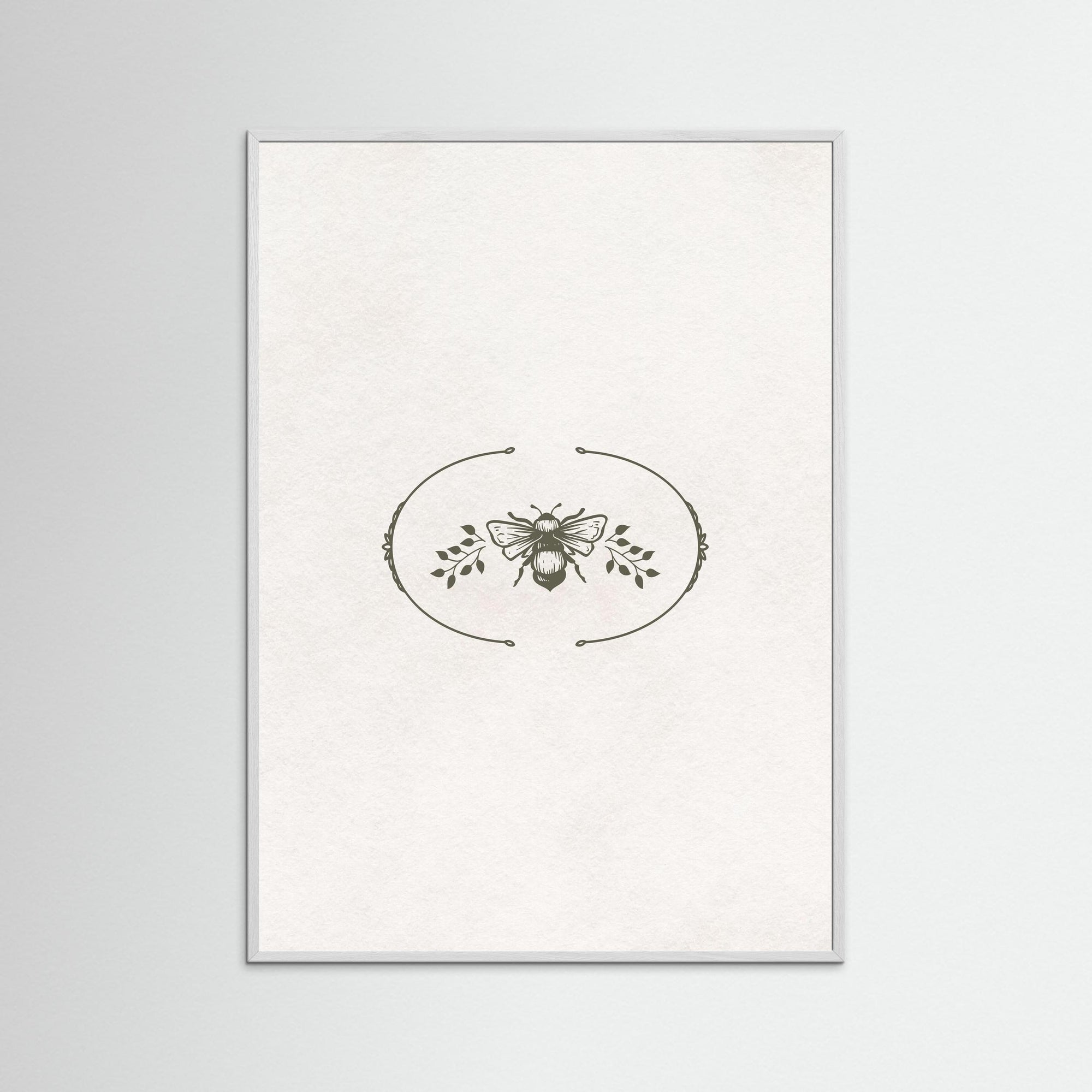 Vintage Bee Wall Art | Classic Botanical Illustration