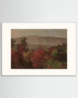 Fall Mountain Scenic Fine Art Print White Wood Freja