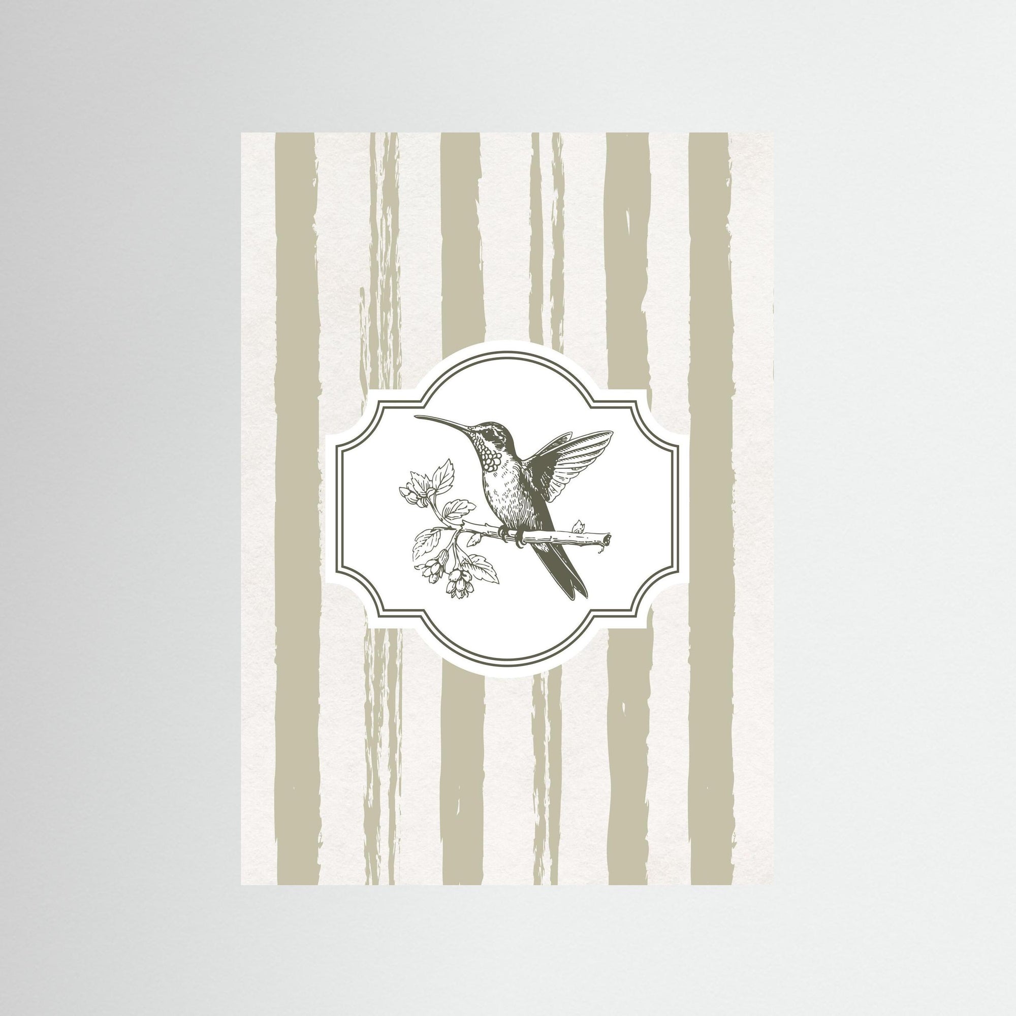 Hummingbird Wall Art | Botanical Nature Art Print No Frame