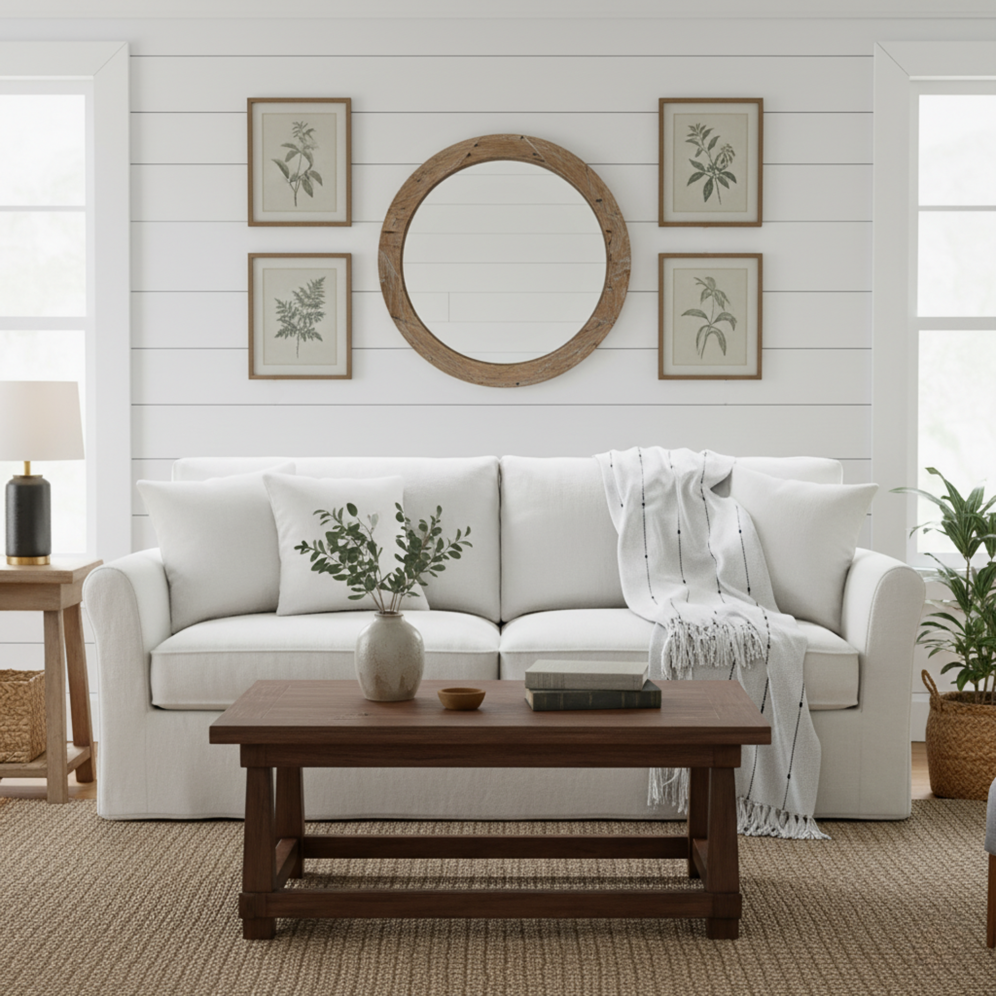 Florence Throw Blanket | Natural, Black