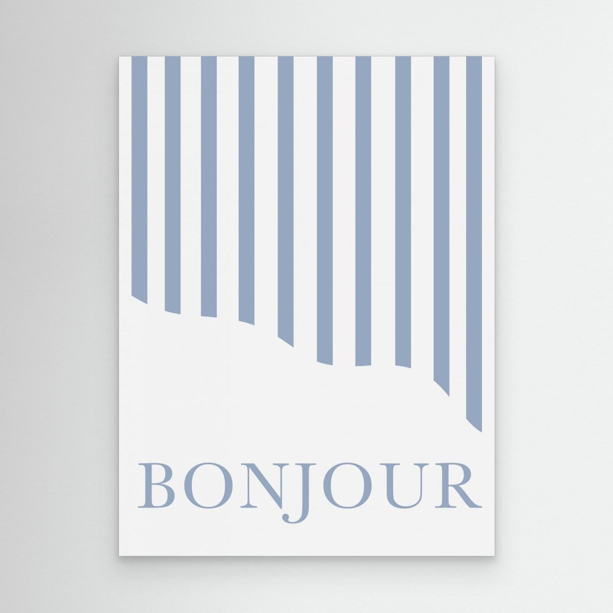 Bonjour Stripes by Talitha Mc Queen No Frame