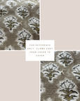 **FLAWED** Rhea Floral Block Printed Pillow Cover | Mustard