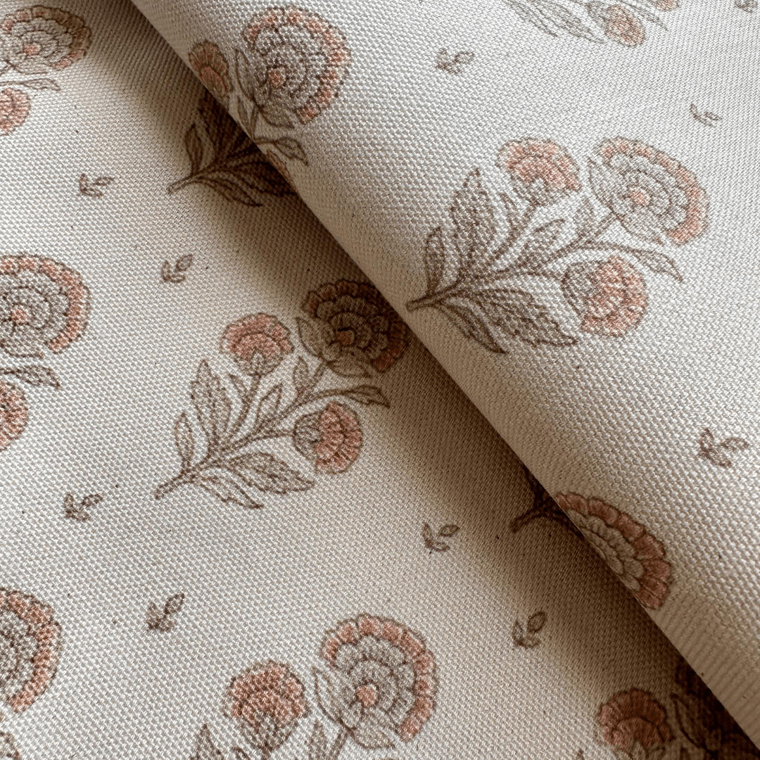 Anais Peach Floral Pillow Cover