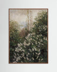 Botanical Blossoms Art Oak Dark No border