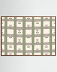 Spring Floral Art Print | Nursery & Kids Room Wall Art Oak Dark