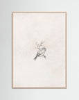 Bird on Tree Branch Art Print | Children's Room Decor Rose Wood