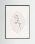 Rose Art Print | Children's Room & Nursery Wall Art Black Wood