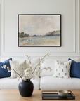 Calm Water Landscape Canvas | Coastal Wall Art for Neutral Home Decor