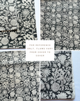 **FLAWED** Burgos Floral Block Printed Pillow Cover | Black