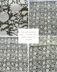 **FLAWED** Jardim Floral Block Printed Pillow Cover | Olive