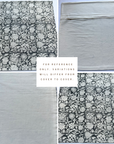 ** ARTISAN VARIATION ** Burgos Floral Block Printed Pillow Cover | Black